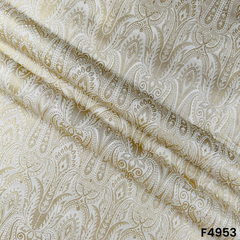 Self Jacquard Silk Brocade Fabric-F4953